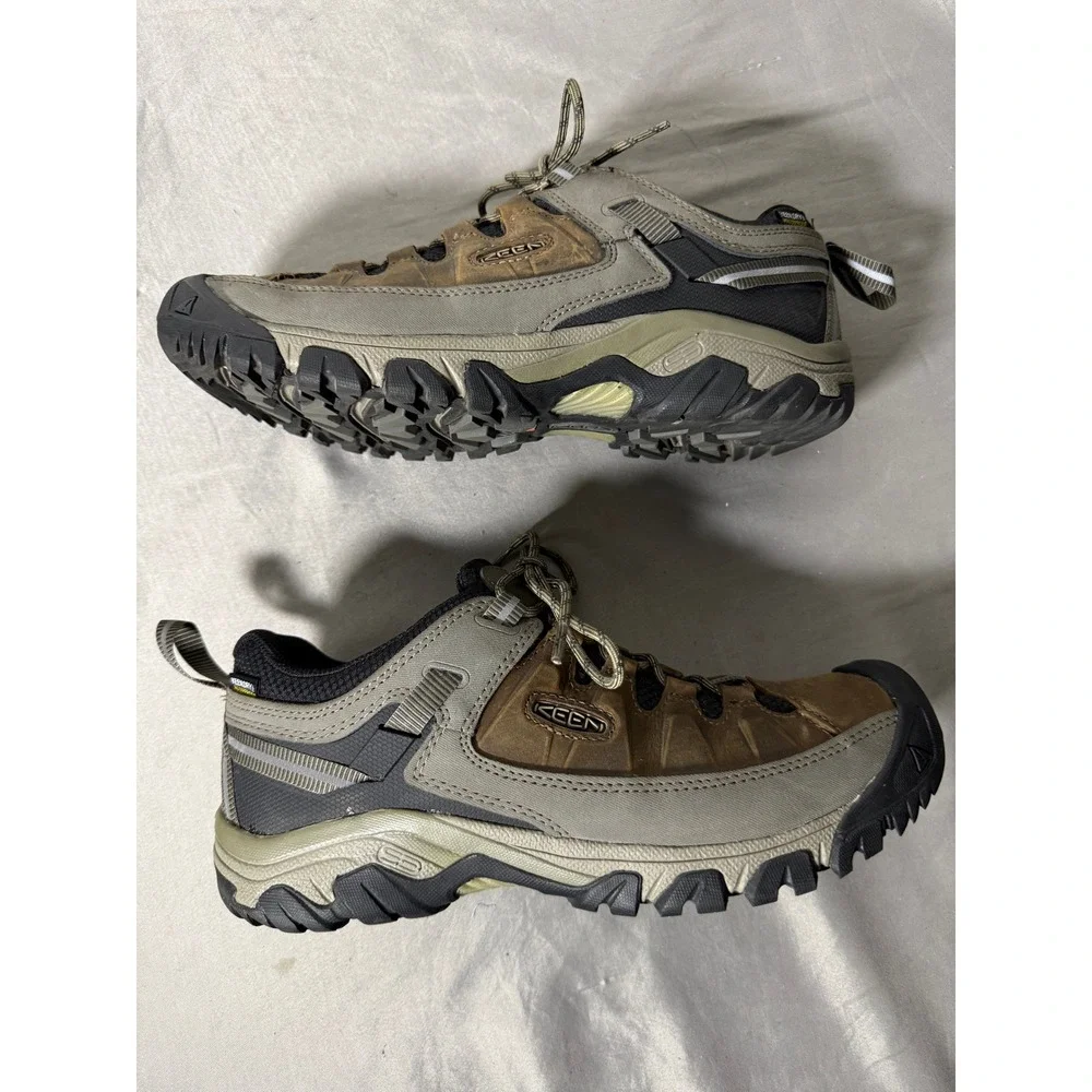 Keen Targhee III Waterproof Hiking Shoes Mens 10.5 Wide Brown Olive